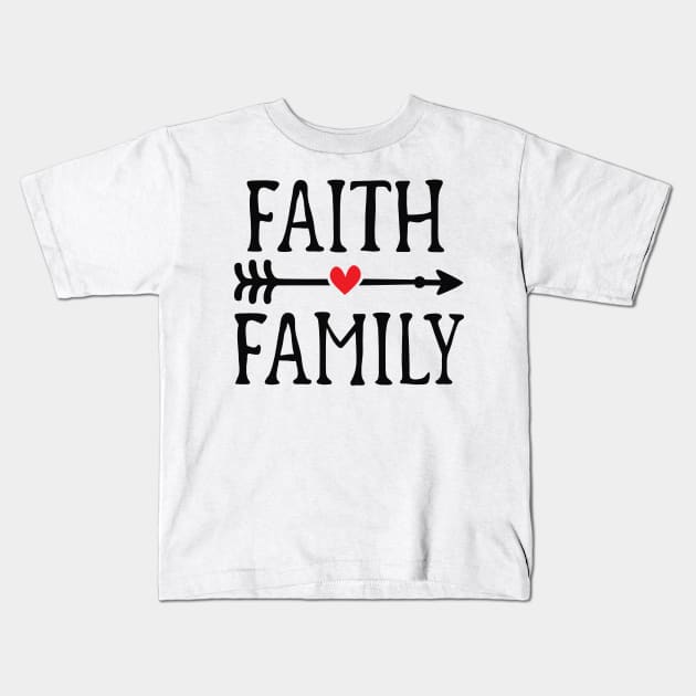 Faith Family Kids T-Shirt by Ombre Dreams